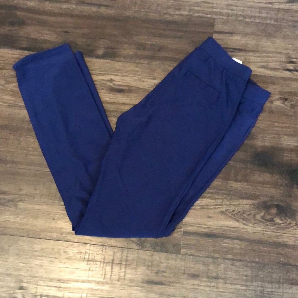 BNWT Poplooks Navy Stretch Straight Leg Pants